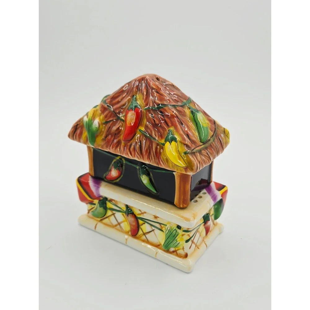 Clay Art Tiki Bar Chili Pepper Salt & Pepper Shakers Stackable
